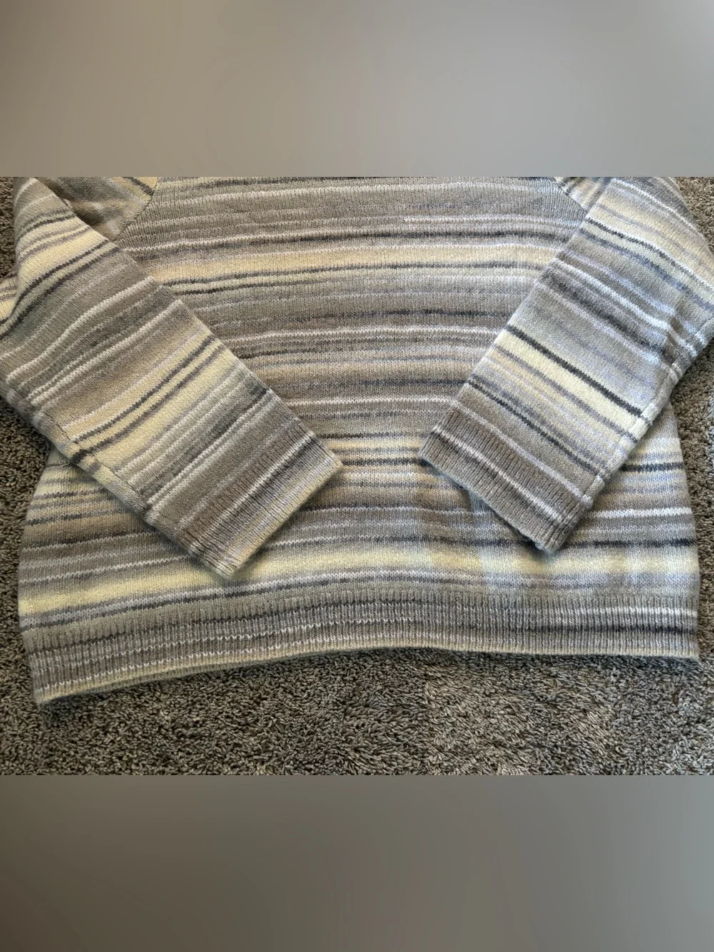 C&C California Mockneck Knit Fuzzy Cozy Striped Sweater Womens Size 2XL